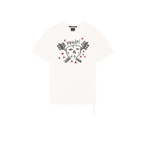 Ksubi Skull Seeing Lines Short Sleeve Tee in Bone White - Picture 2 of 3